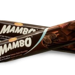 Chocolat au lait Mambo / Chocolat noir Mambo / Riz croustillant Mambo / Nougat Mambo (Chococrok) - 1 barre de 25 gr - Cameroun
